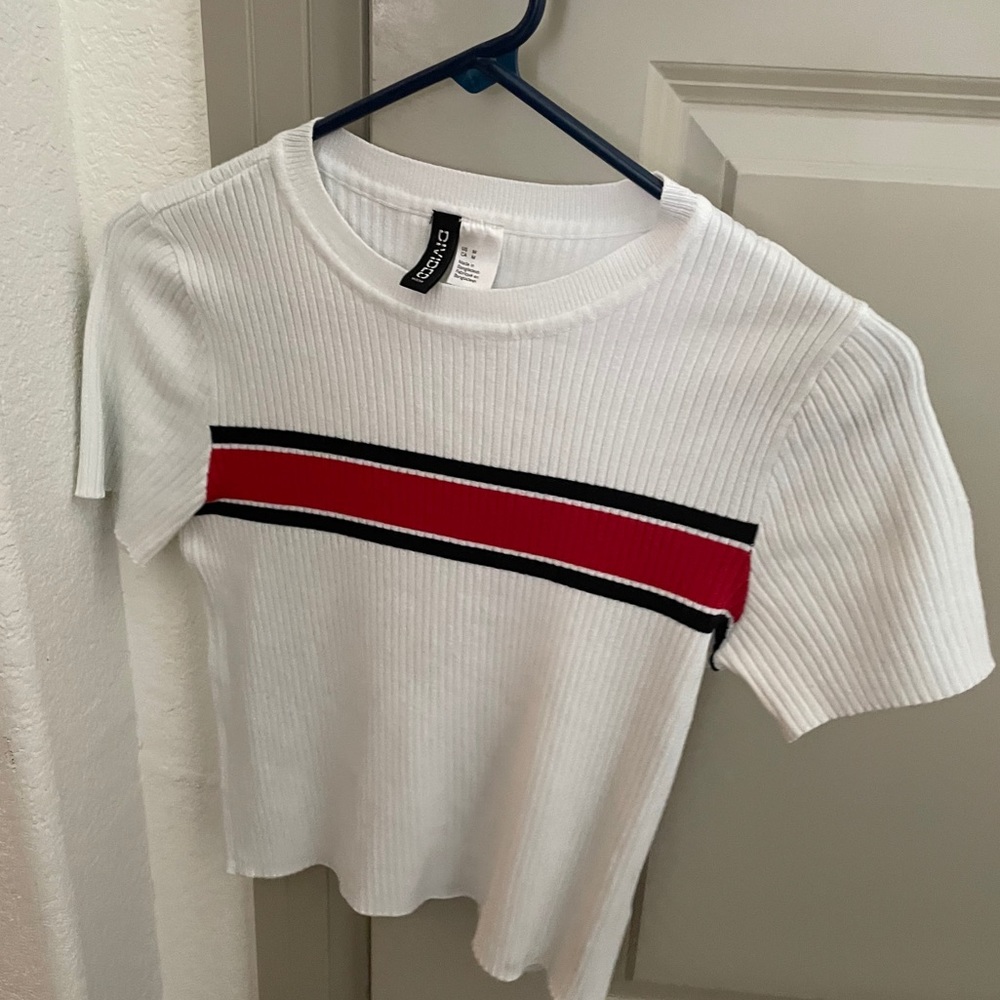 Stripe crop top H&M